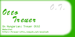 otto treuer business card