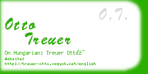 otto treuer business card